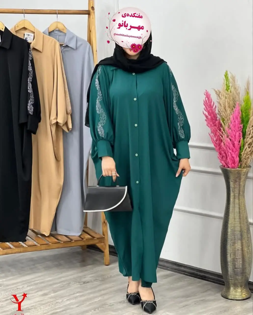 👒نام: مانتو عبایی برگ😍🌹
