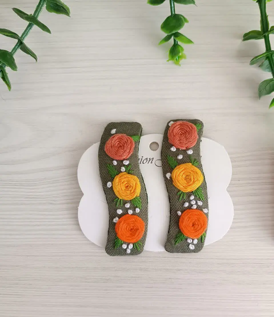 🌸گیره مو مستطیلی هلالی 🌸
