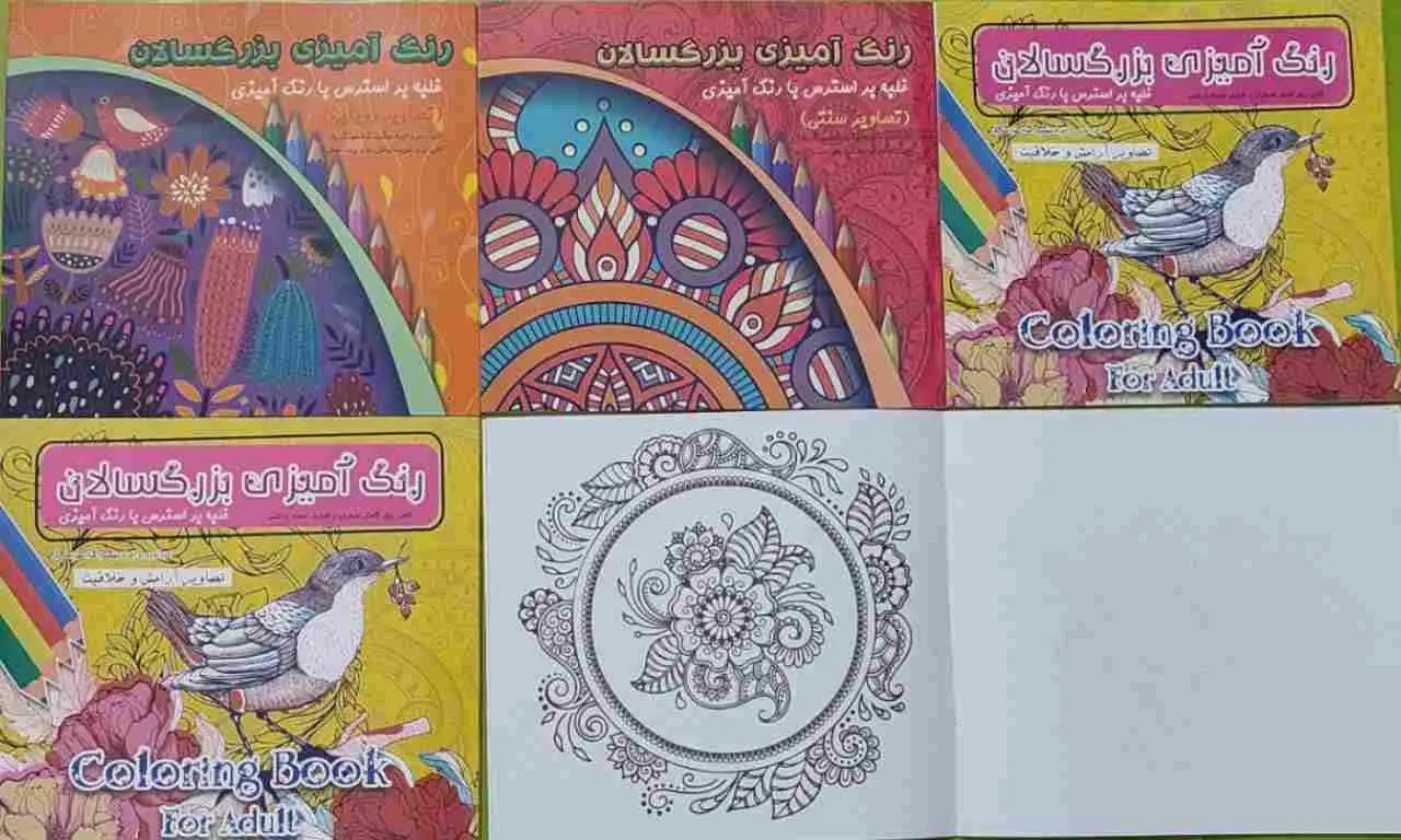 کتاب رنگ آمیزی بزرگسالان سه جلدی
