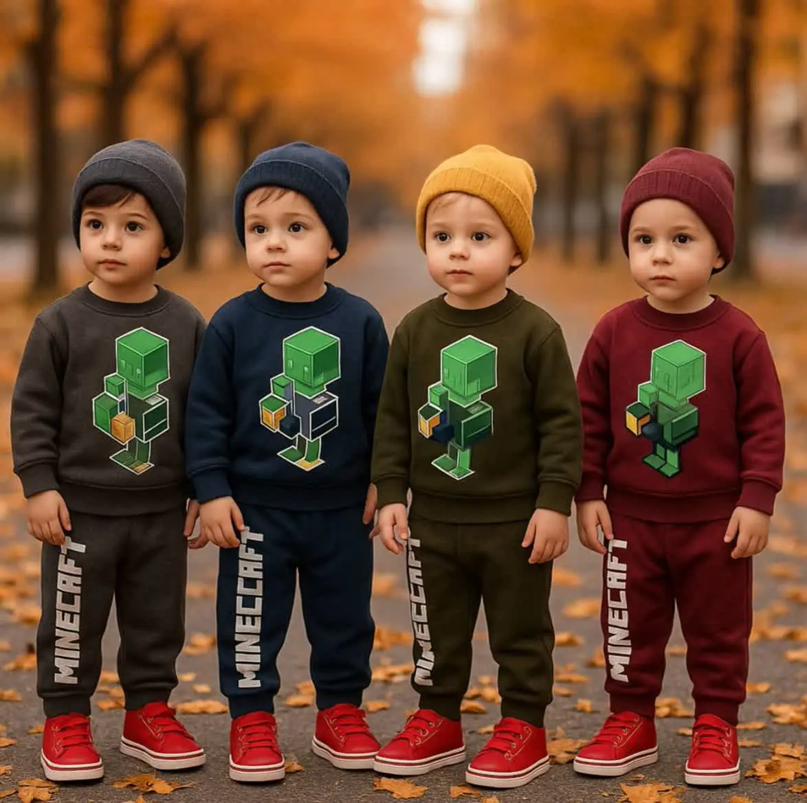 🖍️بلوز شلوار 🐯 چاپ Mine Craft