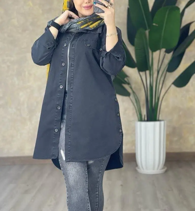 ☔️نام: مانتو لی بغل دکمه
