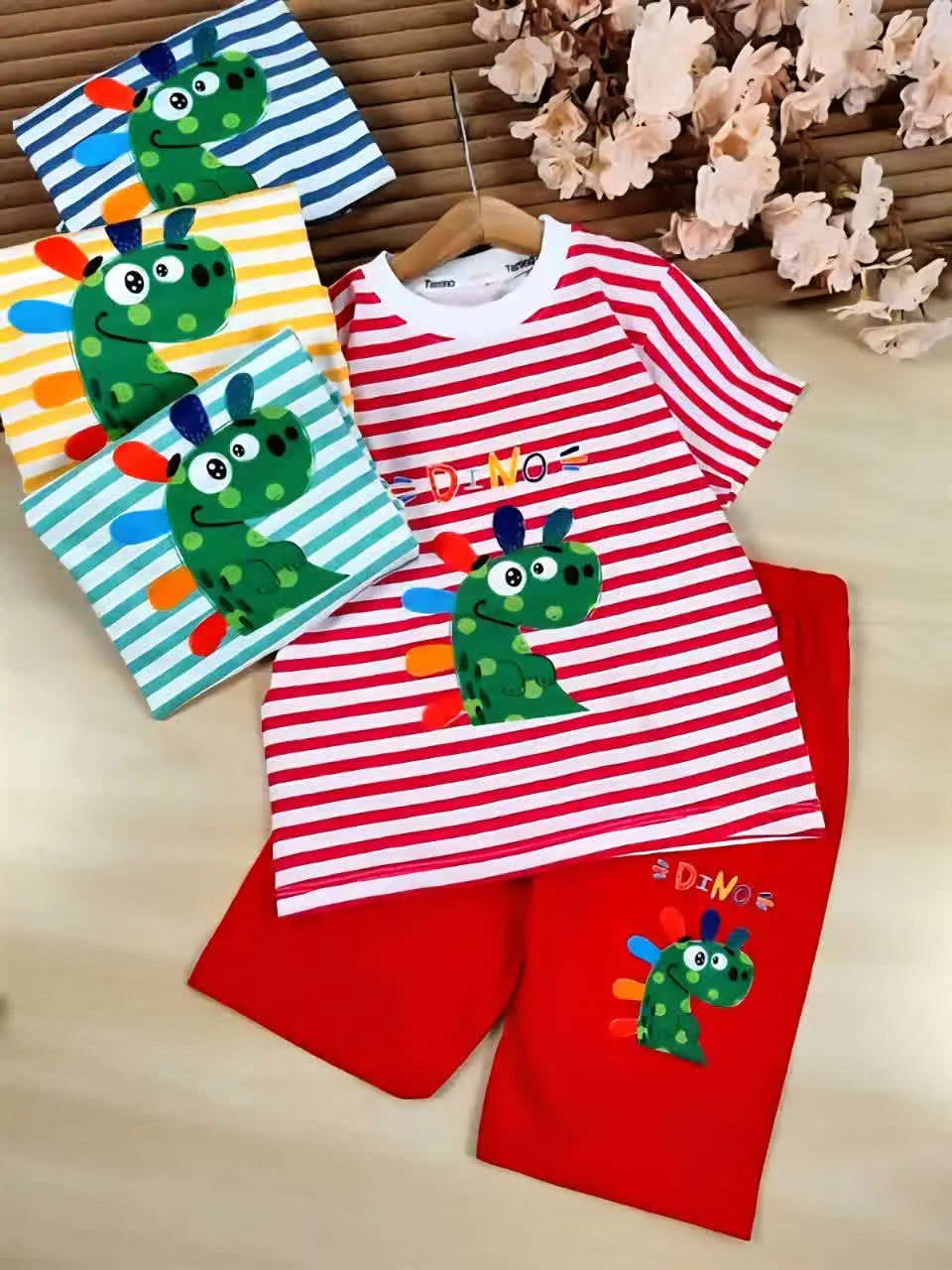 ست تیشرت شلوار اسپرت دایناسور دینو
