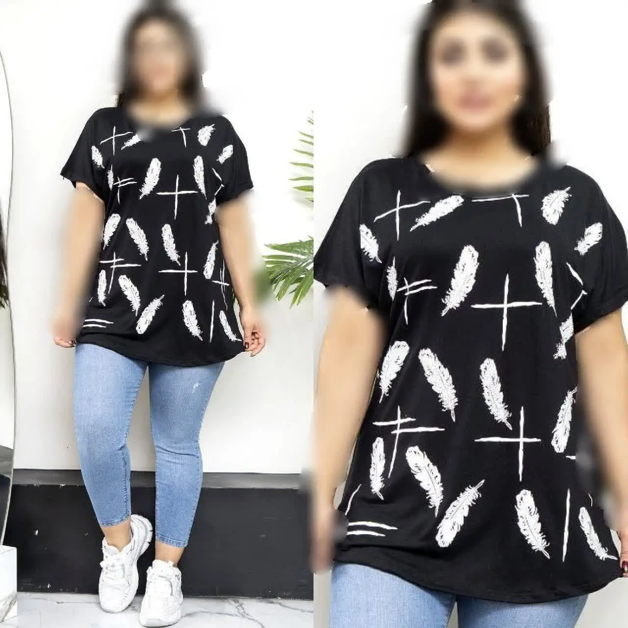 👚نام: تیشرت تک پر نگین کاری شده
