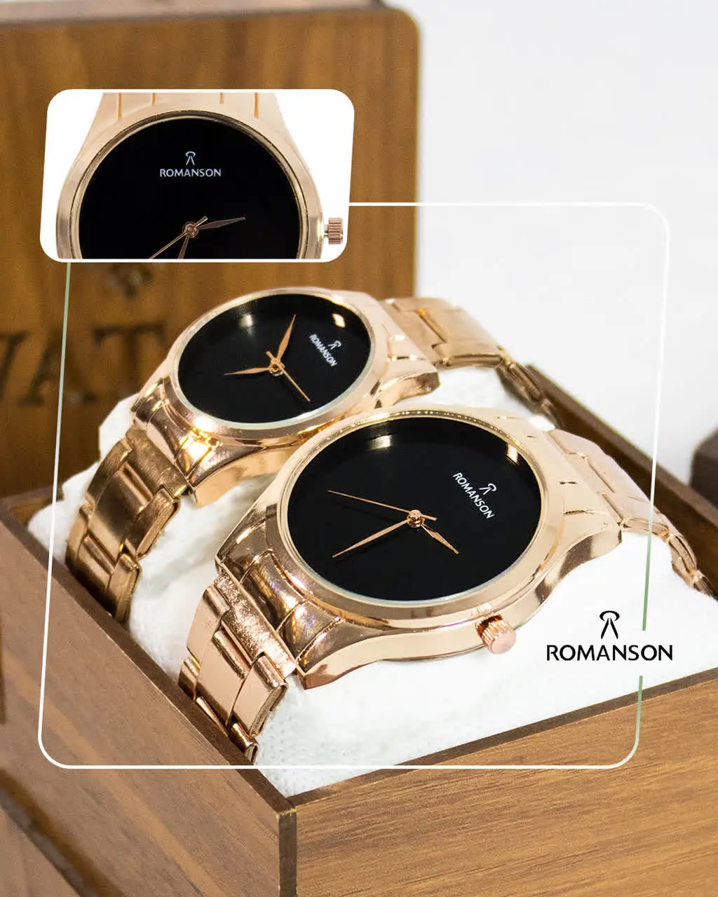 🏆ست ساعت مردانه و زنانه Romanson مدل ۱۵۹۴

