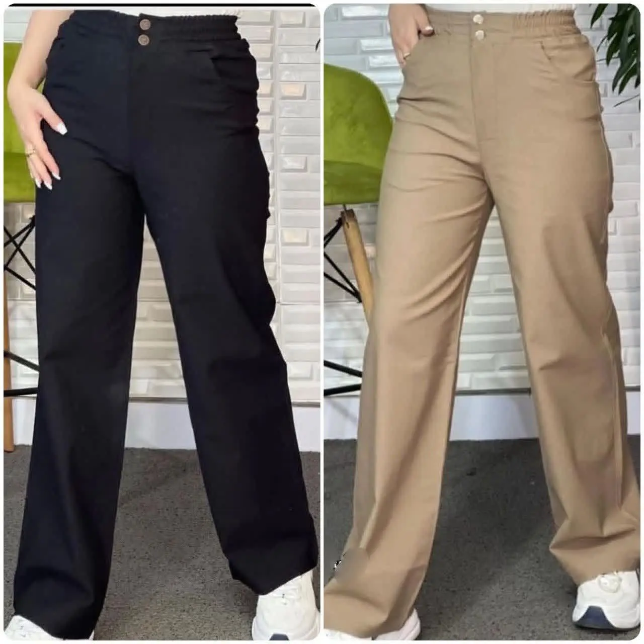  نام: شلوار نیم بگ کتان رنگی
