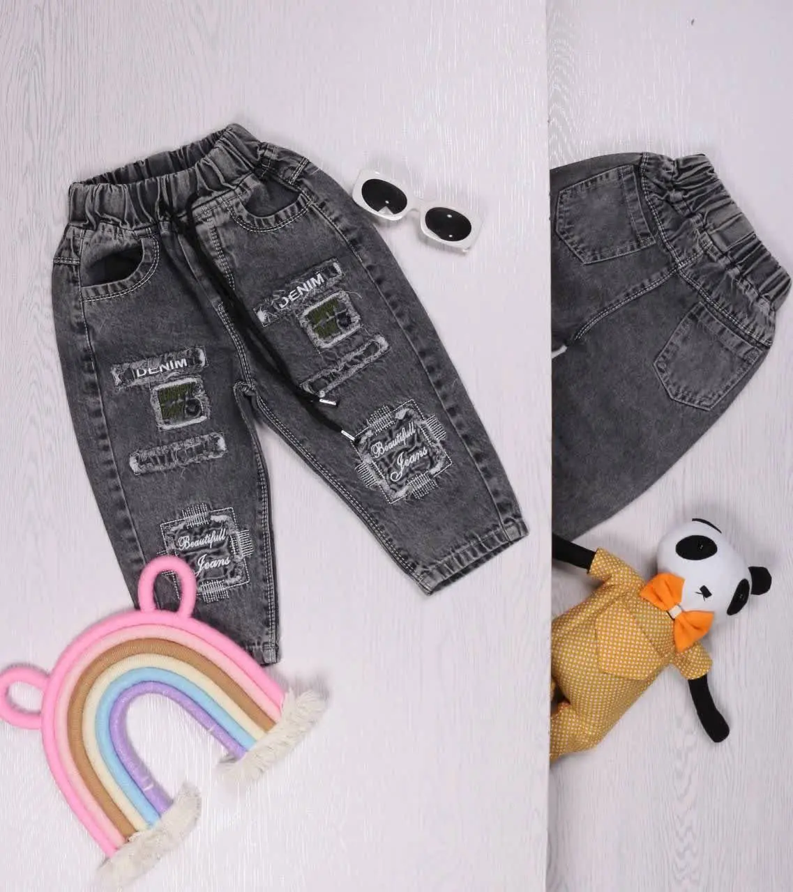 👯 شلوار لی مام پسرانه تیکه...