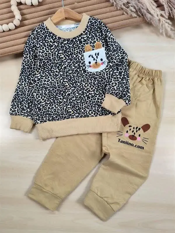 بلوز شلوار پلنگی برجسته