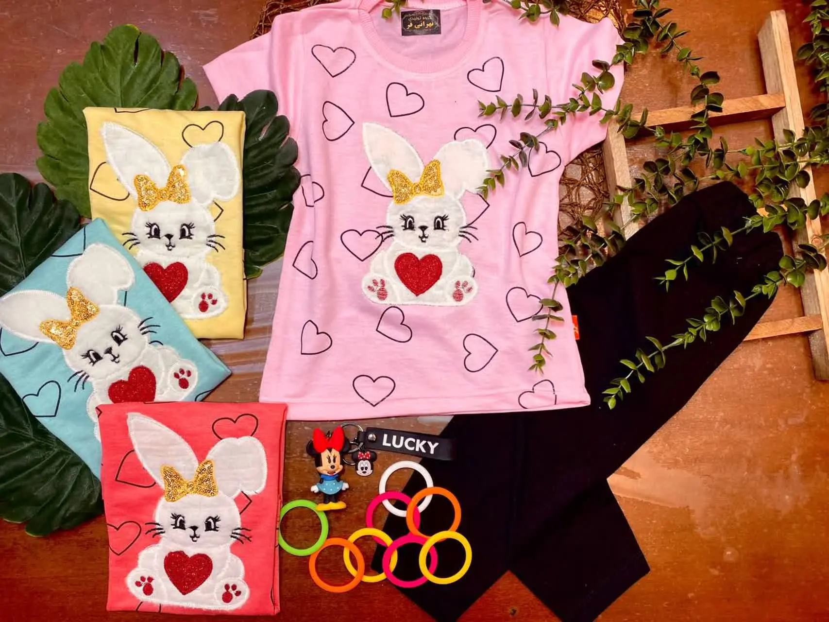 🧶دخترانه 🍓🍓🍓ست تیشرت ساپورت 
