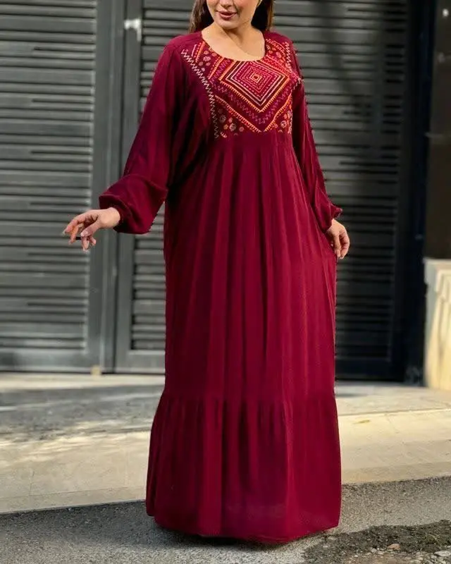 پیراهن نخ آستین کیمونو ۶۱۱۴
