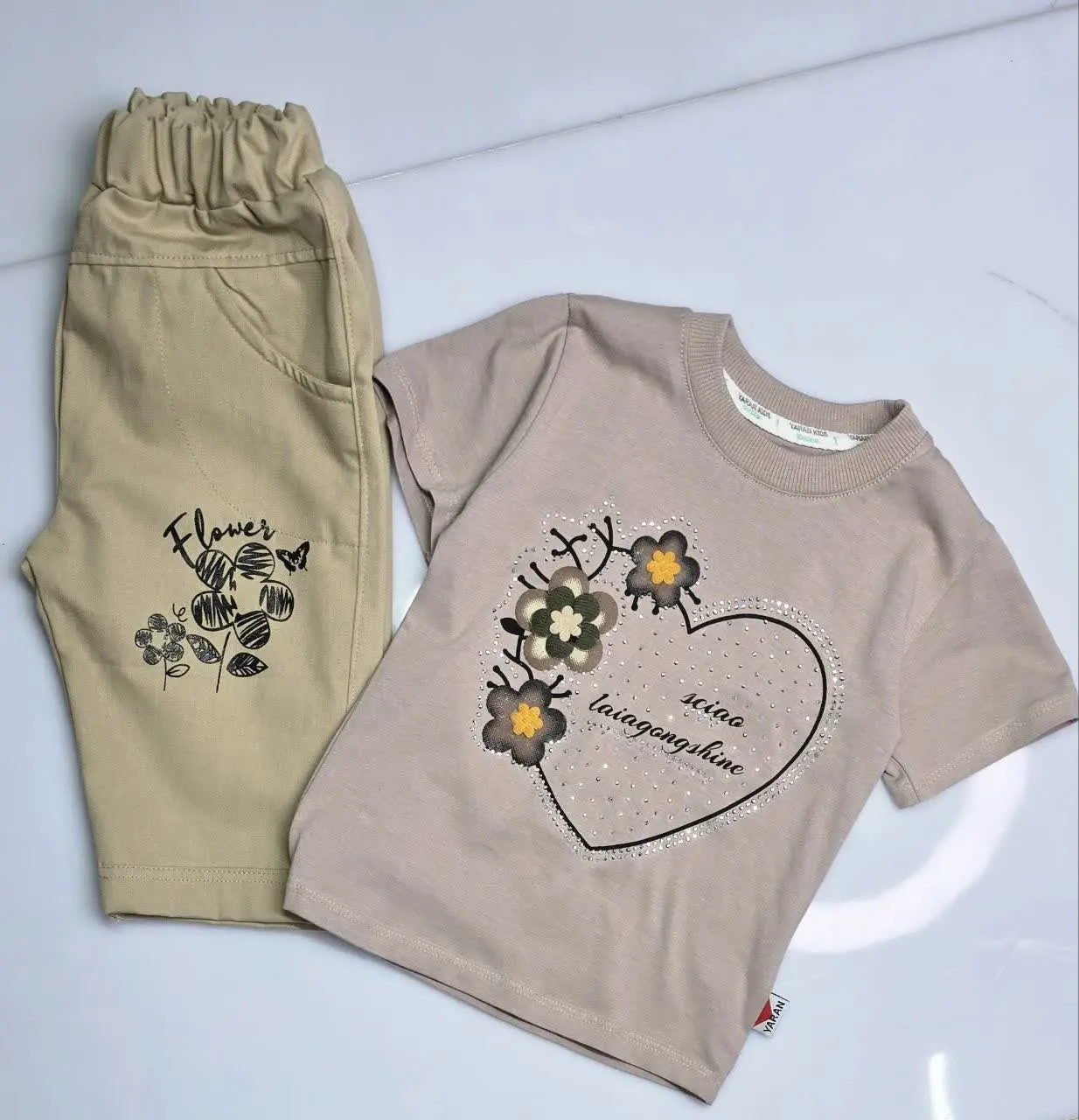 ♨️ست تیشرت شلوارک قلب😍👆