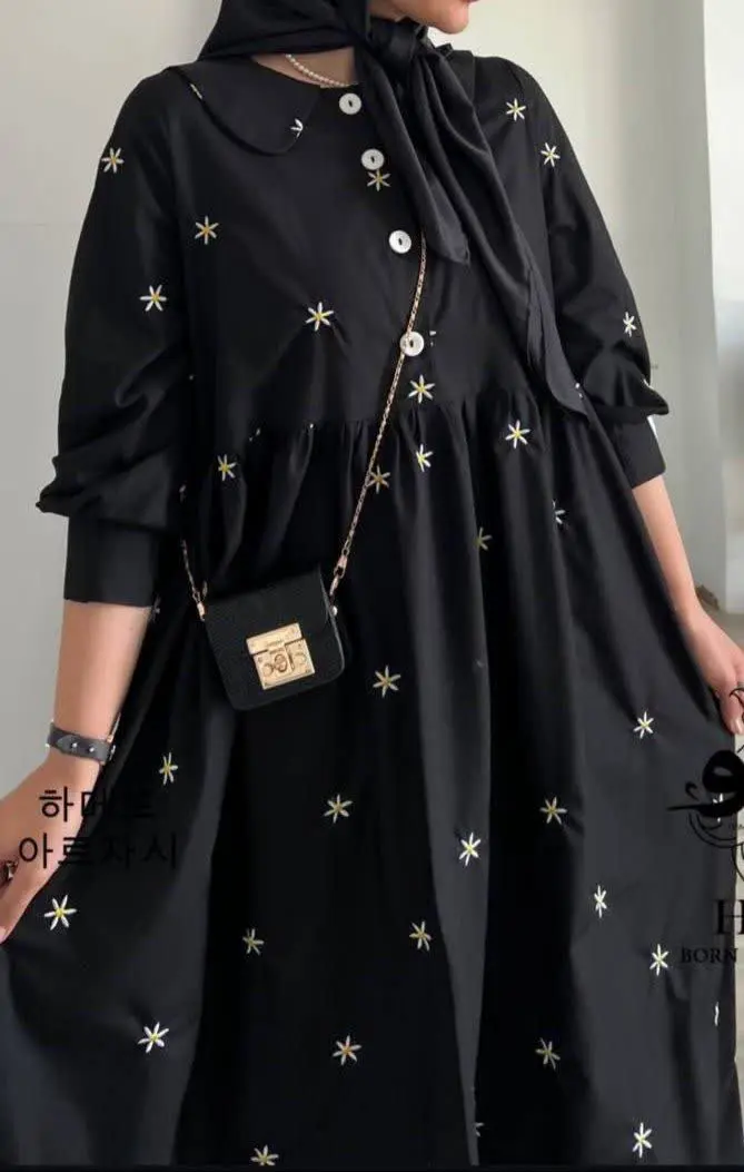 ☀️نام: پیراهن بلند بابونه پرچین 😍🥹
