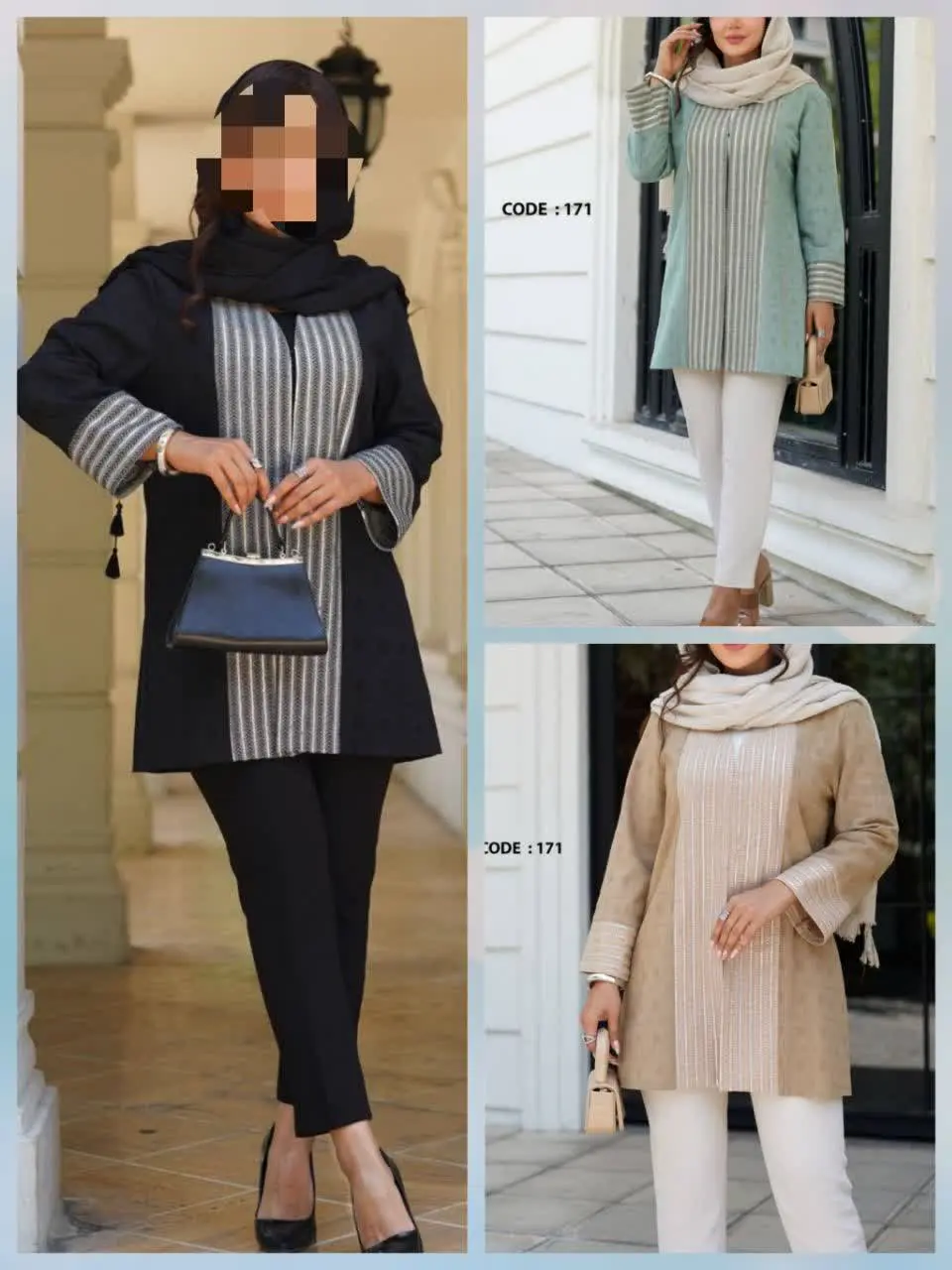 کد ۰۱۷۱: مانتو مجلسی - کاربردی 
