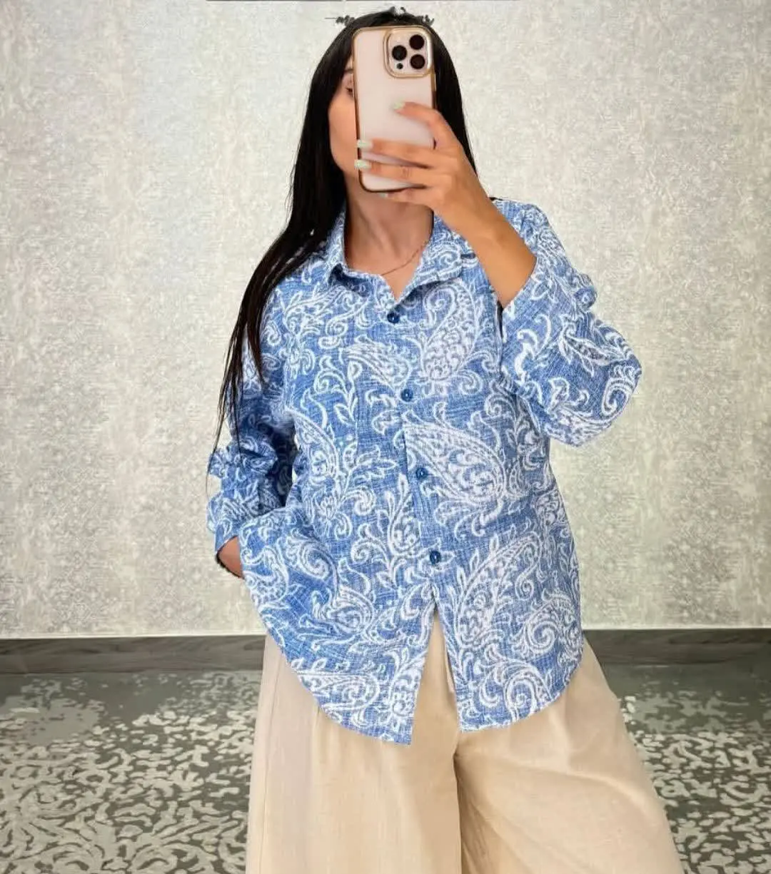 شومیز مانتویی ترمه