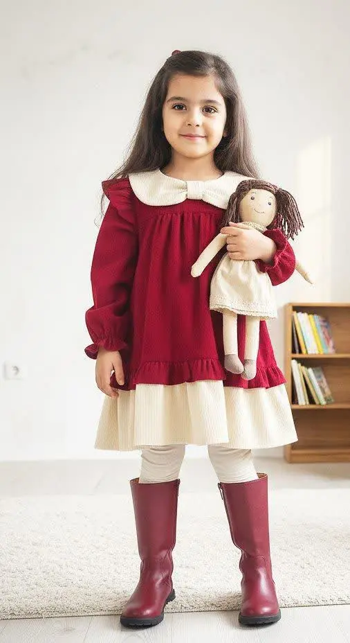 جنس پیراهن مخمل کبریتی و ریز