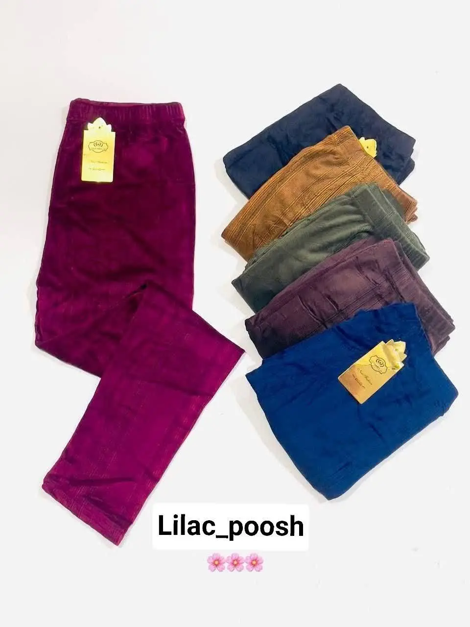 🌸 شلوار مخمل طرح پوست ماری جنس عالی😍👚
