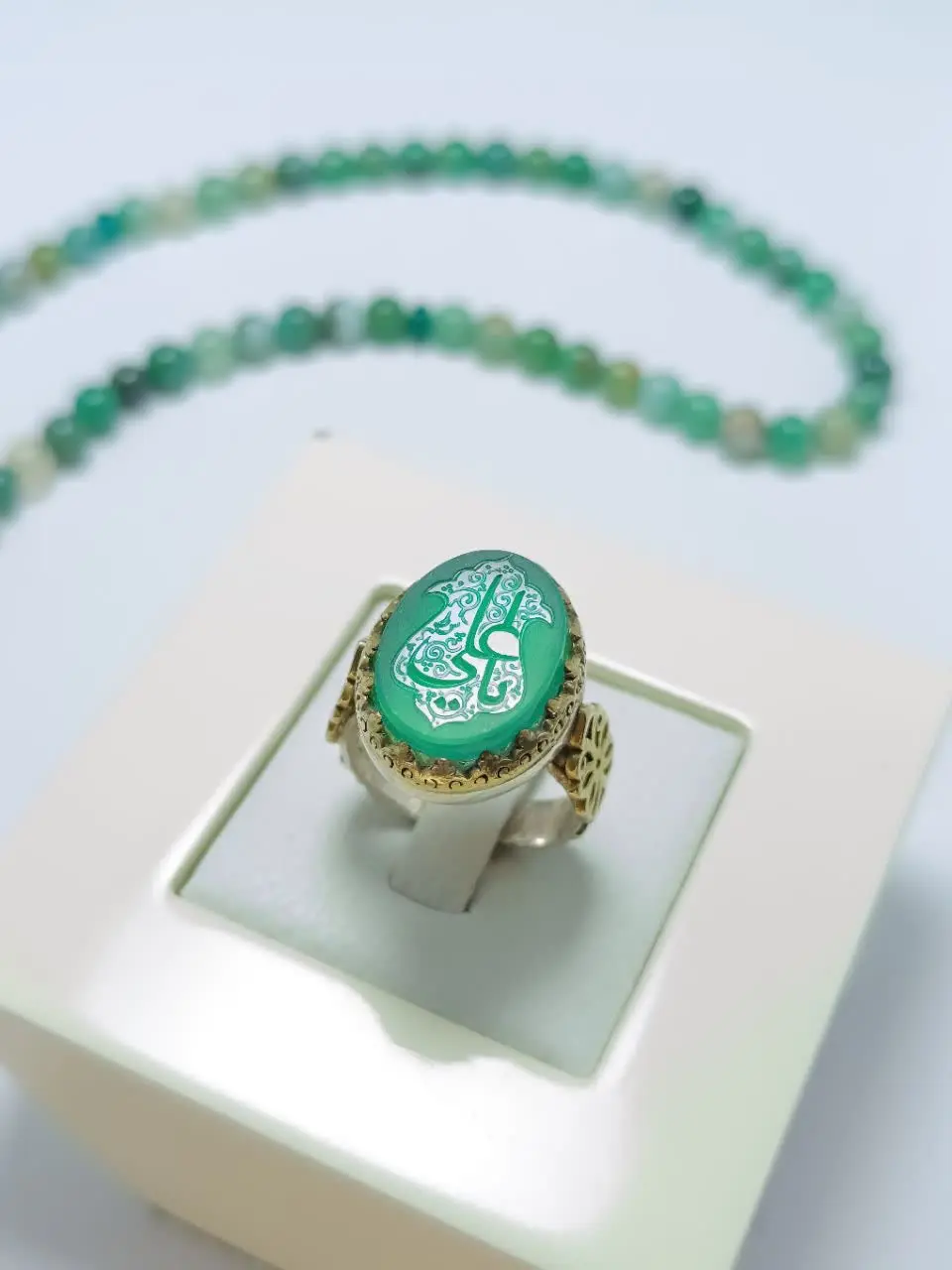 #انگشتر #نقره مردانه معروف صفوی دور طلایی
