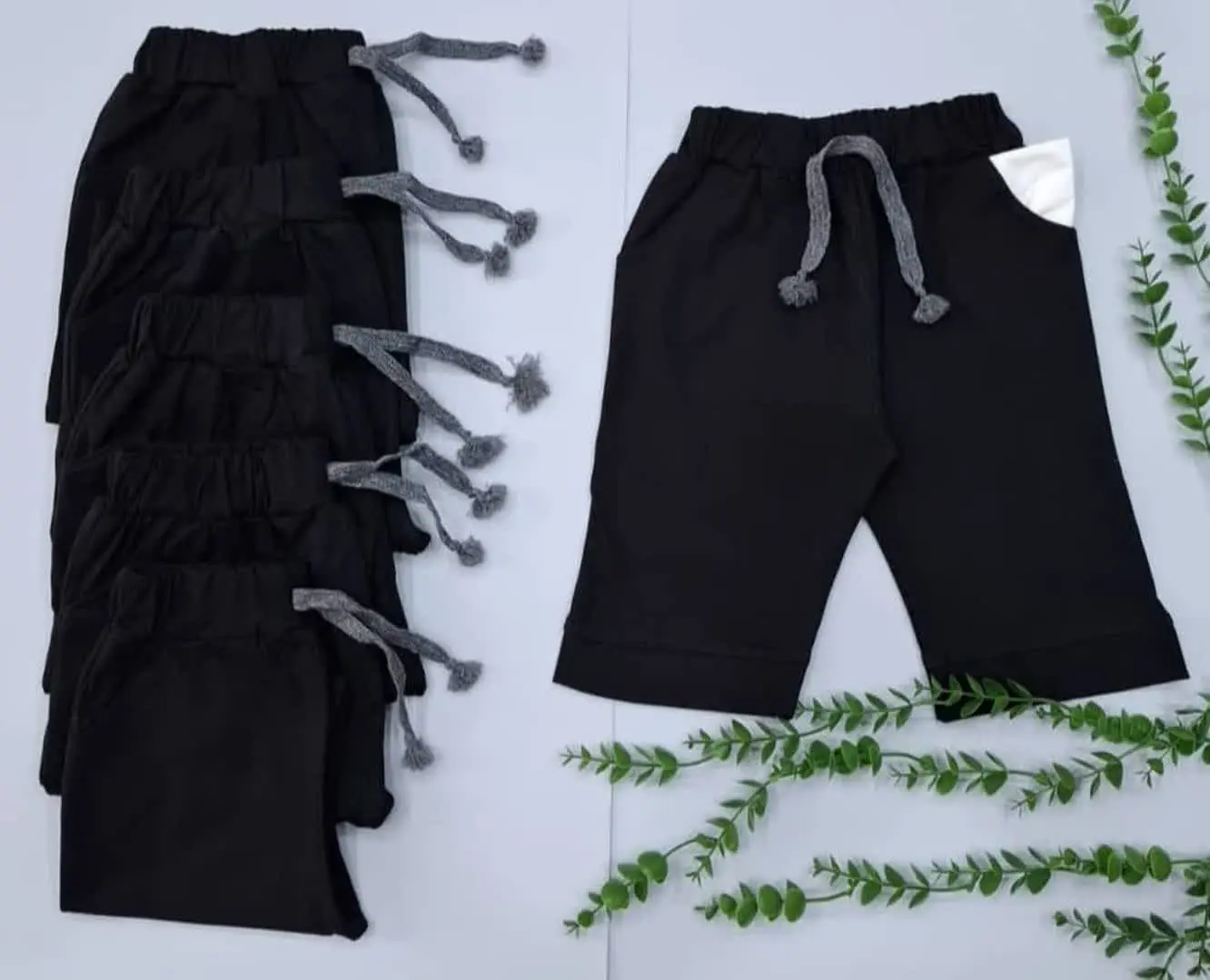 🔮شلوارک تک نخ پنبه مشکی🔮
