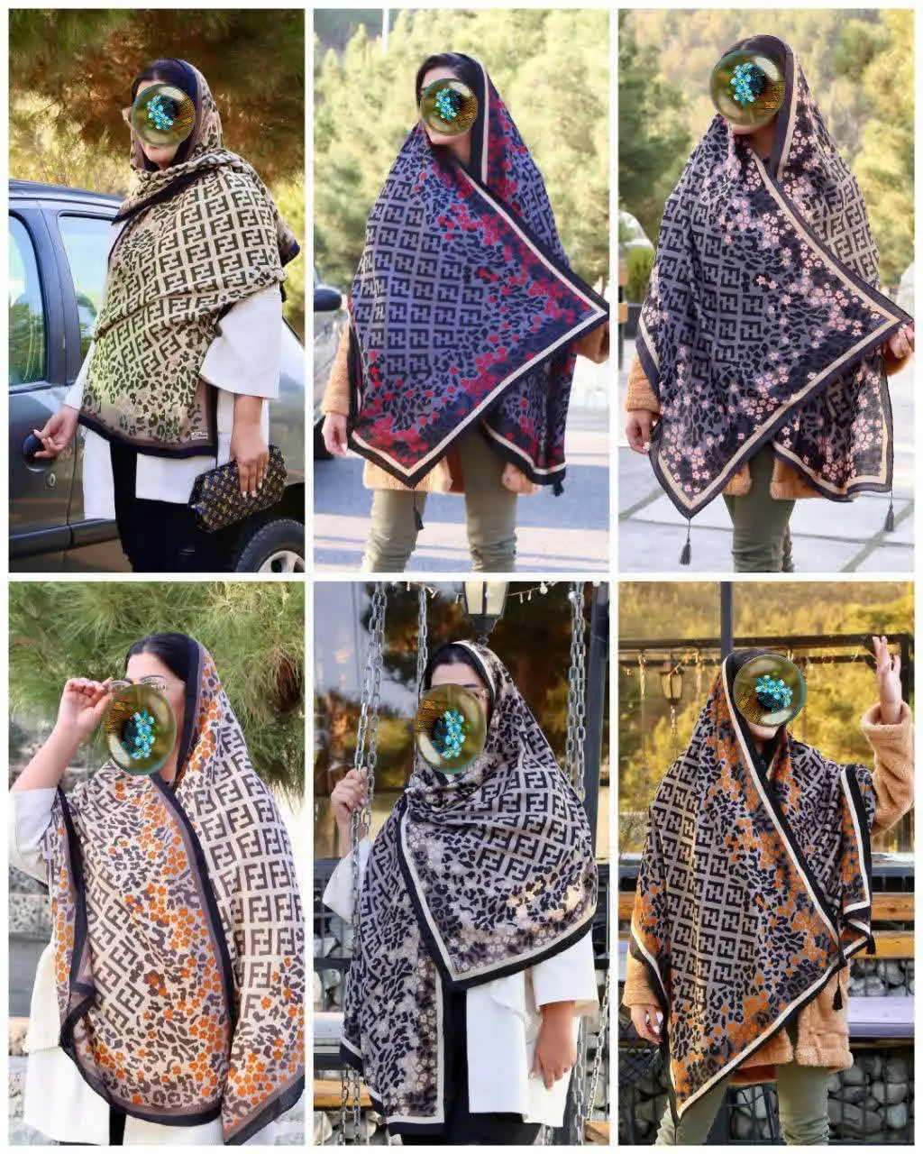 🐝شال نخی پاییزه