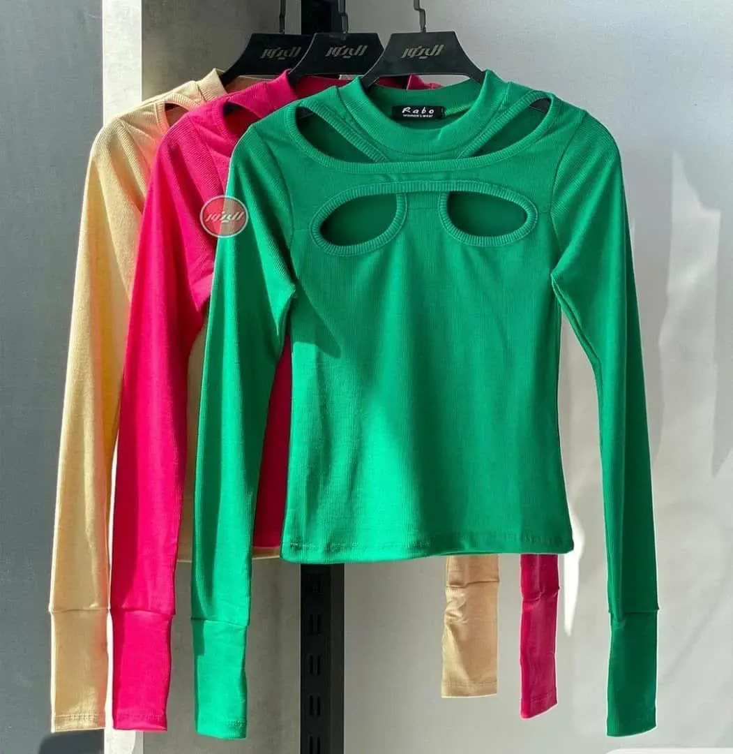 ‌⭕️ #بلوز آستین دار حلزونی
