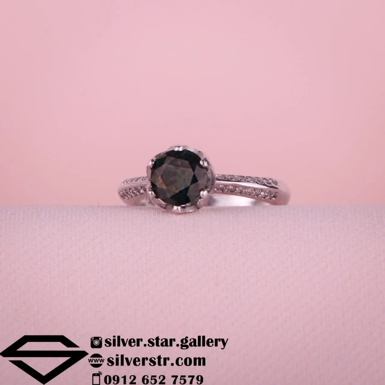 💎 انگشتر #زنانه موزانایت اصل کد ۵۵۳
