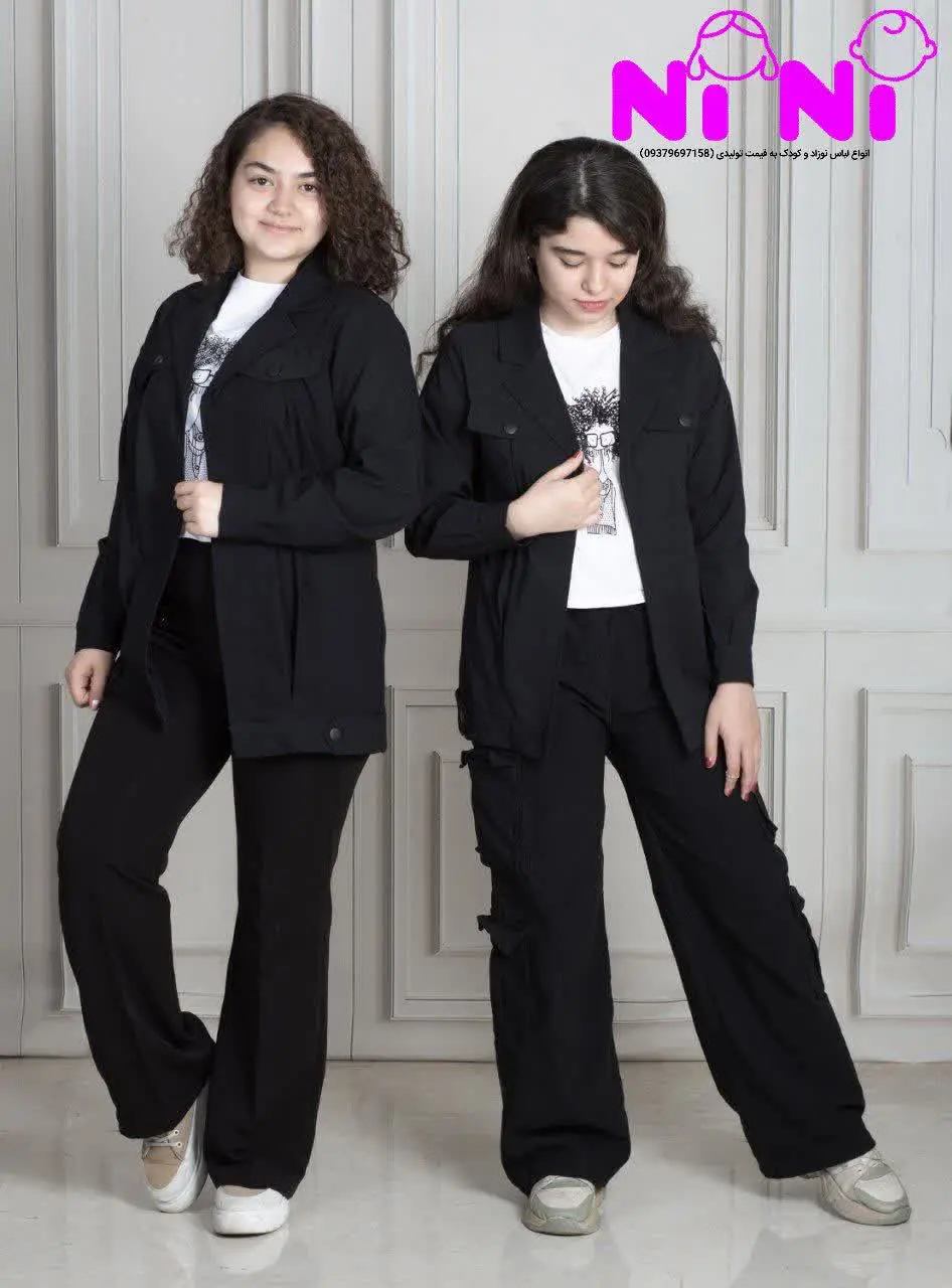 مانتو مشکی جلو باز 
