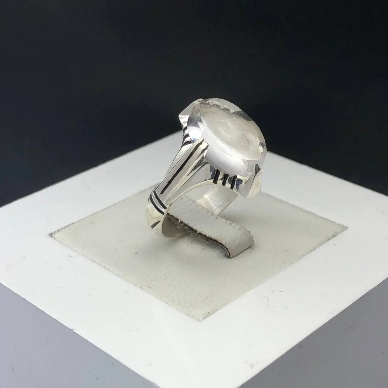 #انگشتر #نقره مردانه مدل ۴چنگ زیبا 
