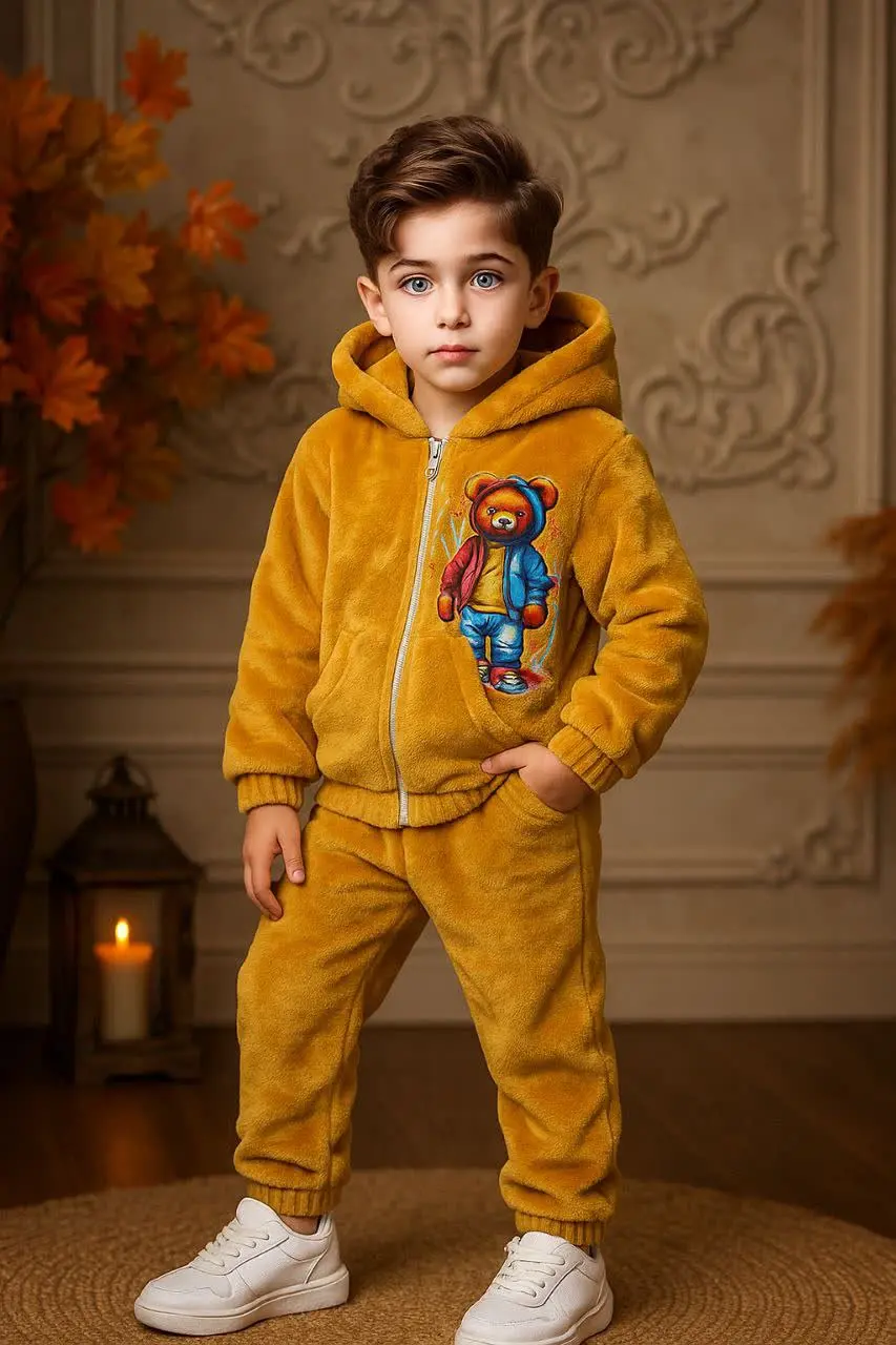 🎄 سیوشرت شلوار زیپ دار تدی...