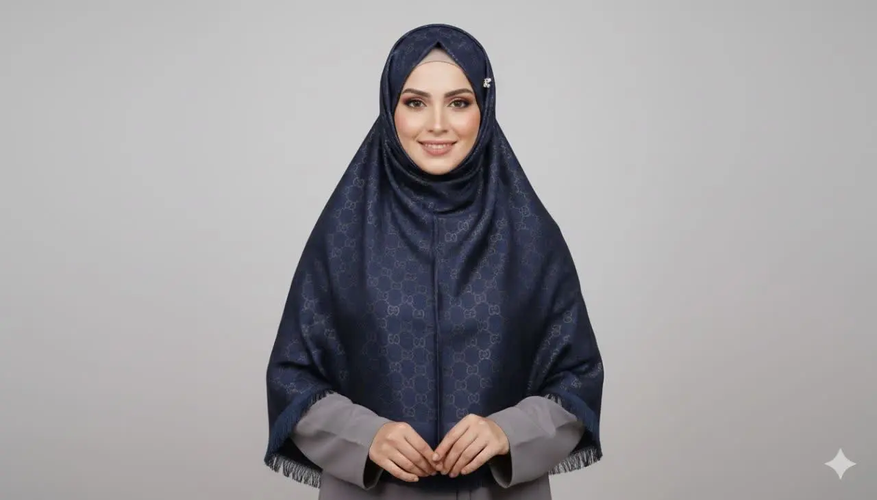 🧕روسری ژاکارد ابریشم لمه دار