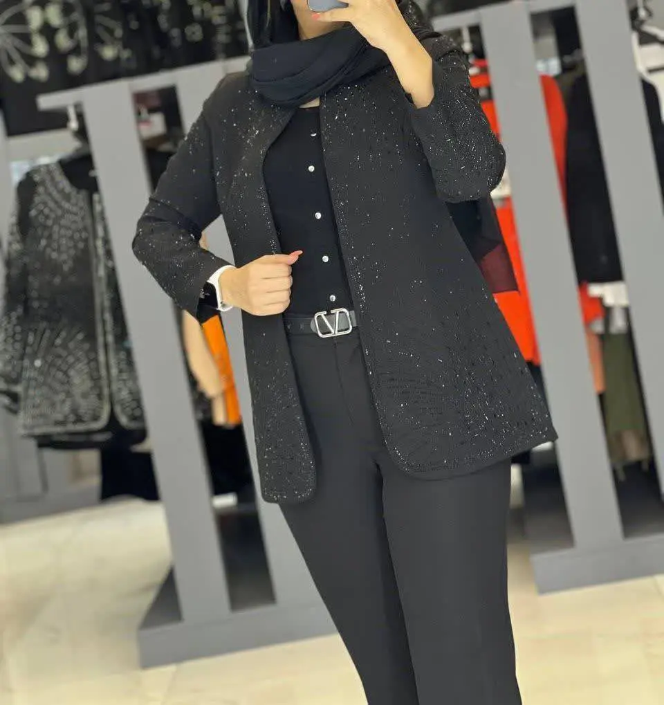 🖋نام: کت شلوار آذین نگین مشکی
