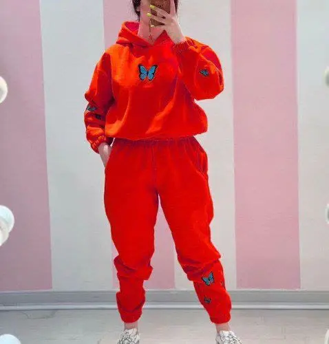 💠ست کراپ و شلوار پروانه 🦋 ب...