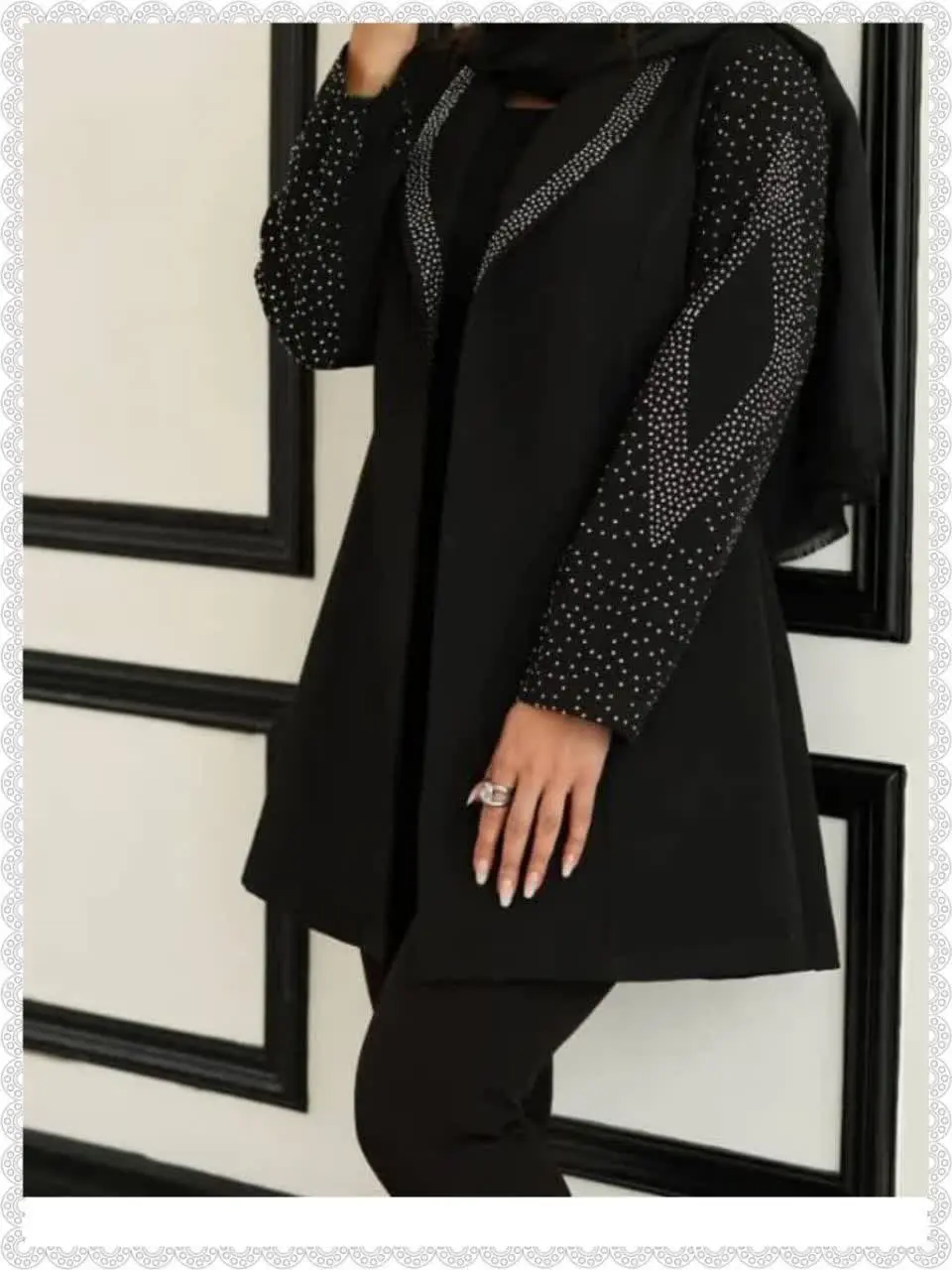 مانتو کتی مجلسی نگین دار 
