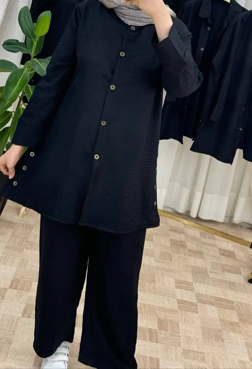 ⭕نام: ست محرمی شانتون یقه دار
