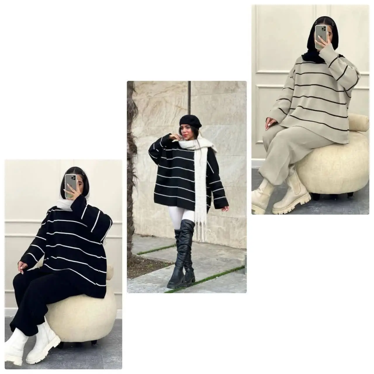 نام کالا: بلوز بافت پینترستی با رنگبندی
