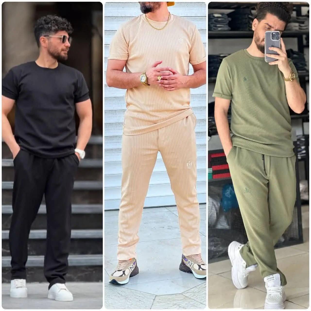 🌸 نام: ست یقه گرد مردانه
