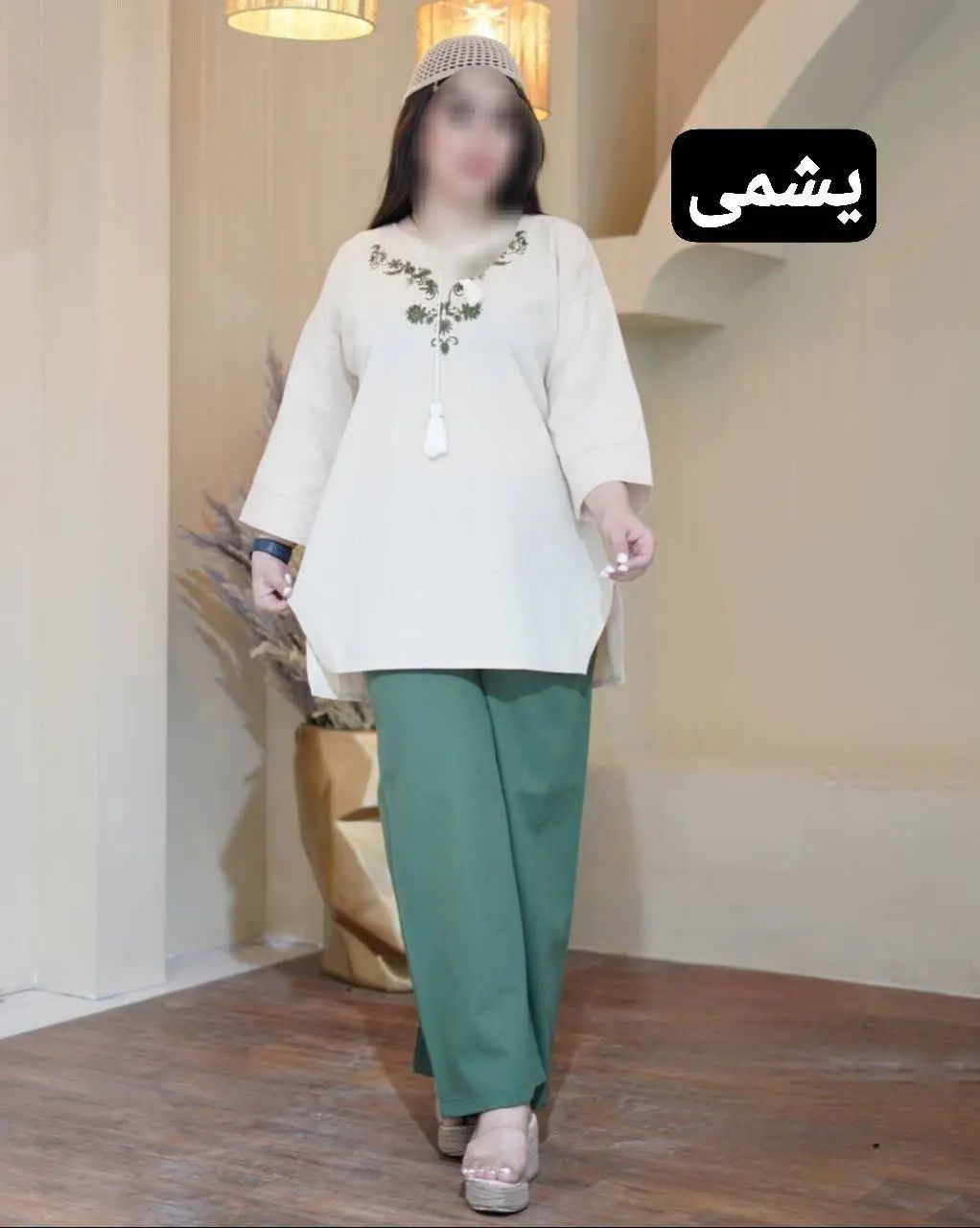 🖋نام: ست یقه کوبایی گلدوزی
