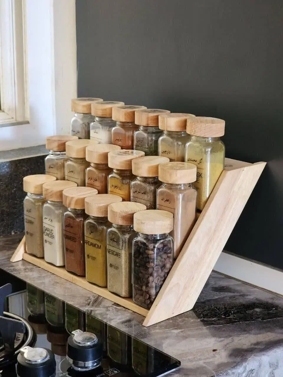 ست بانکه های ادویه چوبی ۱۸...