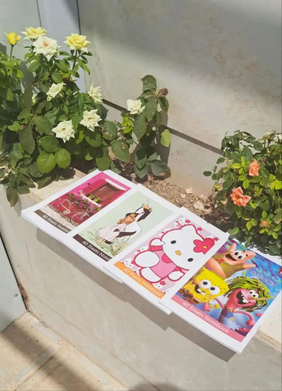 ✅ دفتر خطی ۴۰ برگ منگنه ای