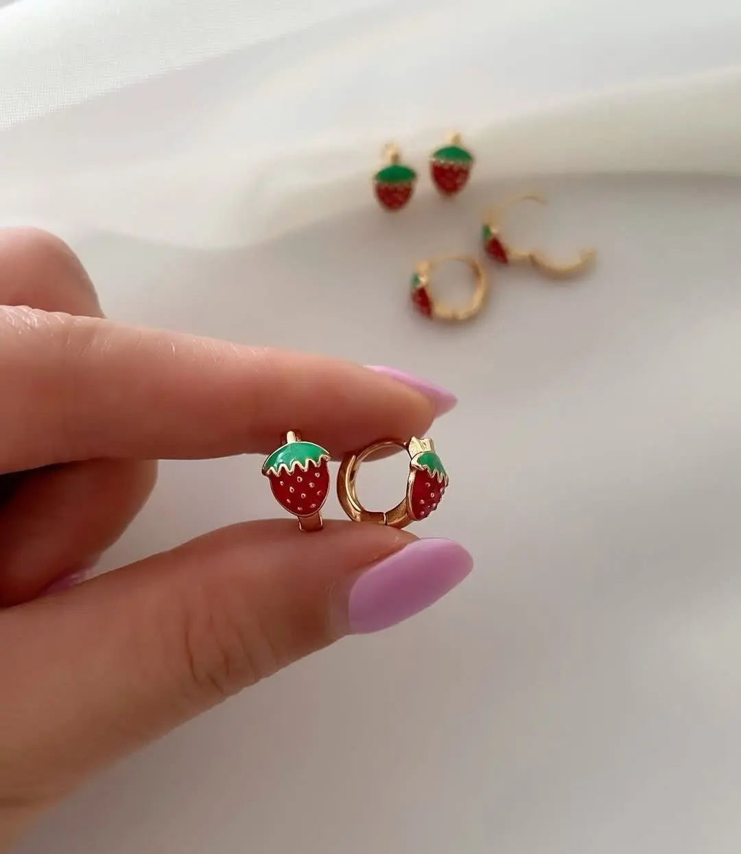 گوشواره توت فرنگی ژوپینگ کد...