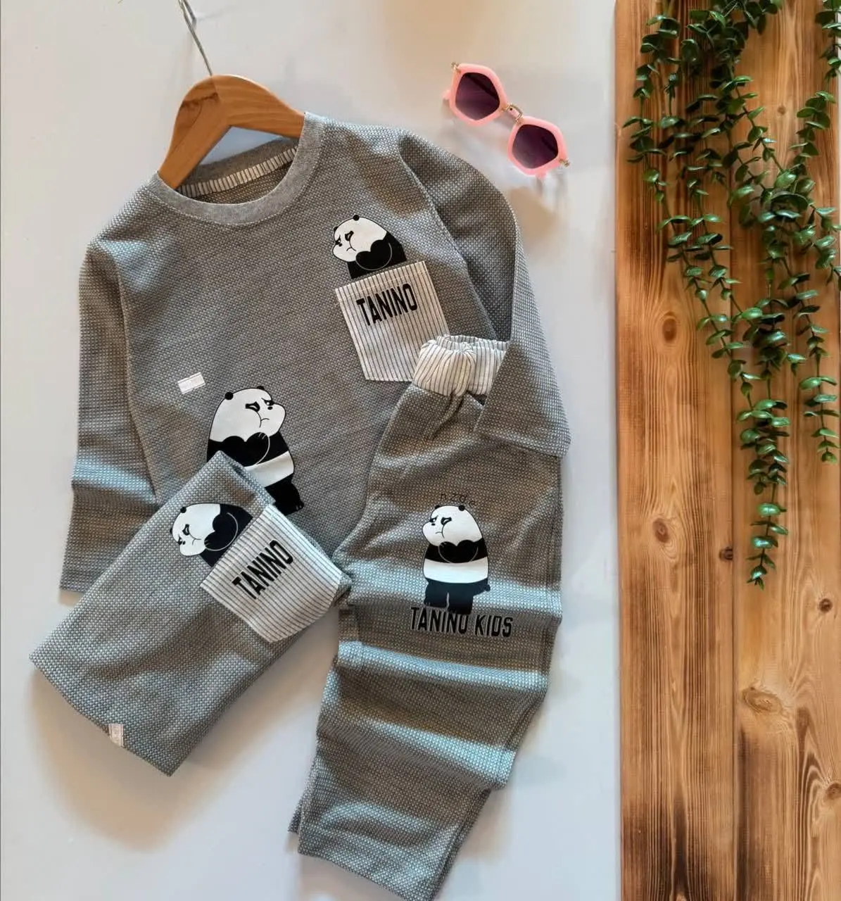 💞 بلوز شلوار پاندا ست خواهر برادری 💞
