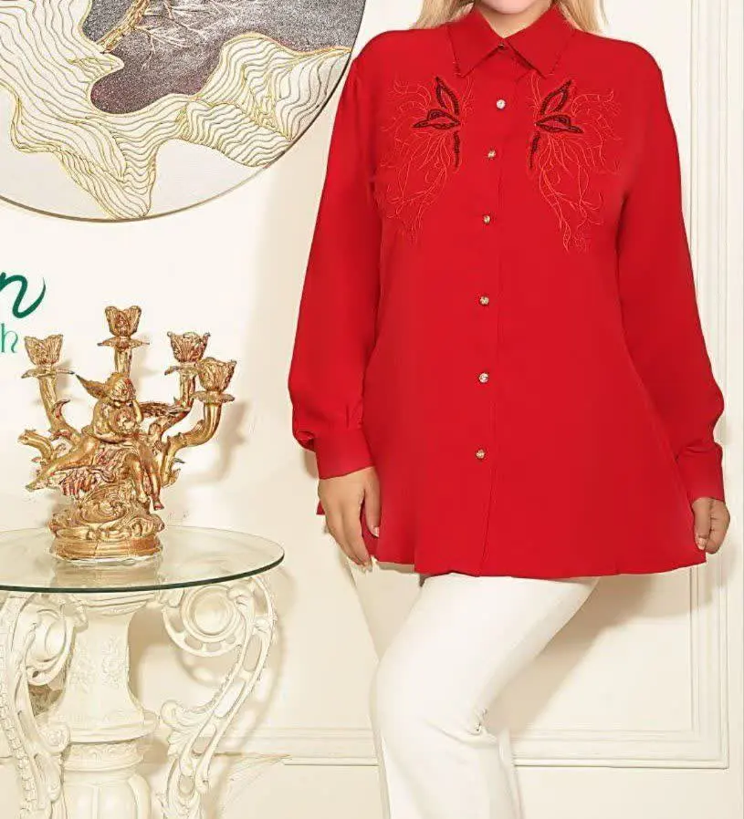 💞شومیز جلودکمه گلدوزی اسرا💞
