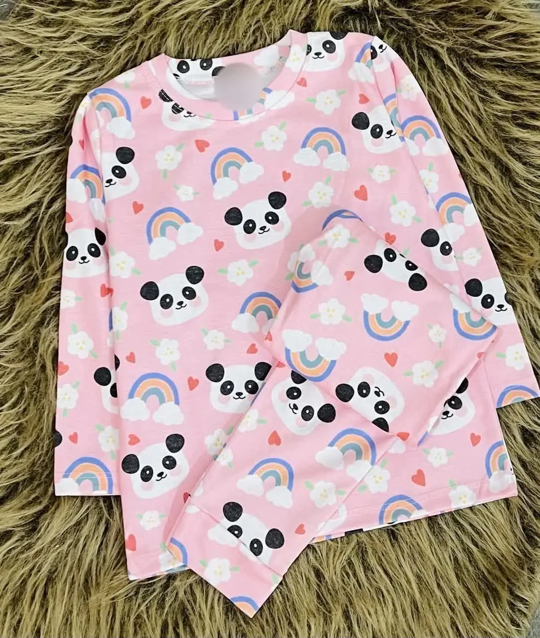 👚نام: ست راحتی پاییزه پاندا صورتی
