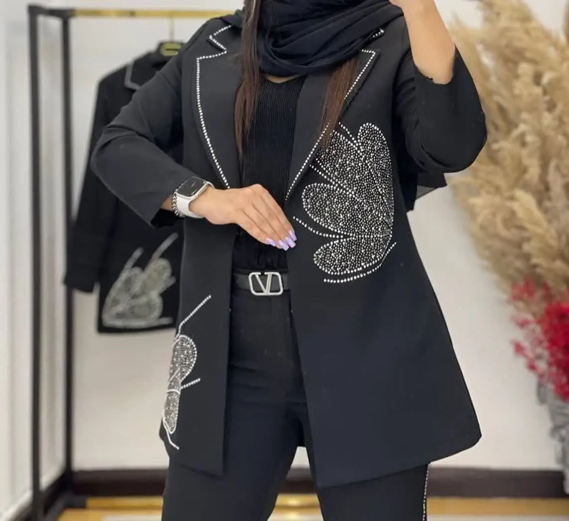 ست #کت #شلوار مجلسی طرح گل
