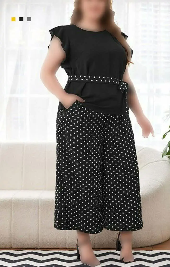 ۱۱۹۵۲ ست بلوز شلوار مجلسی سایزبزرگ
