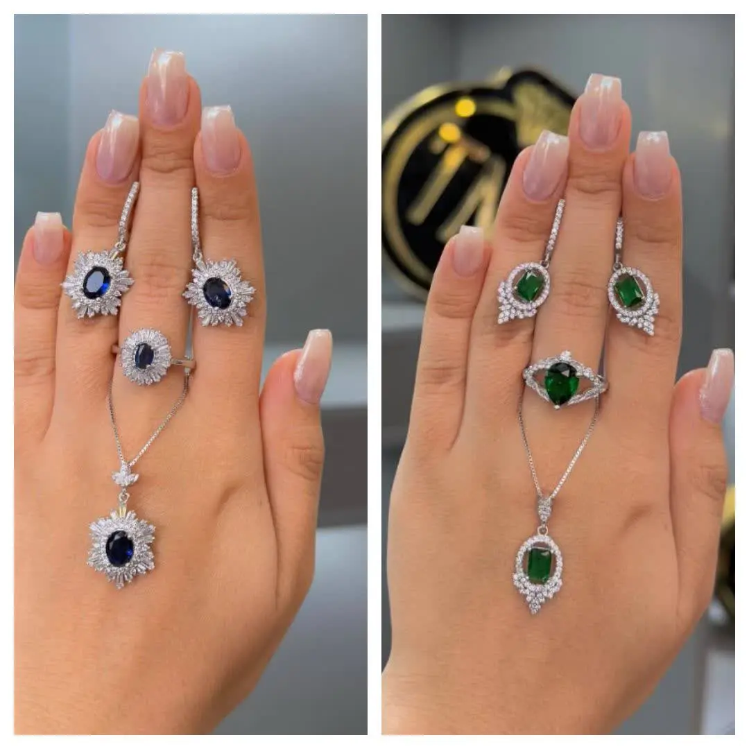 نیم ست و انگشتر نقره 😍