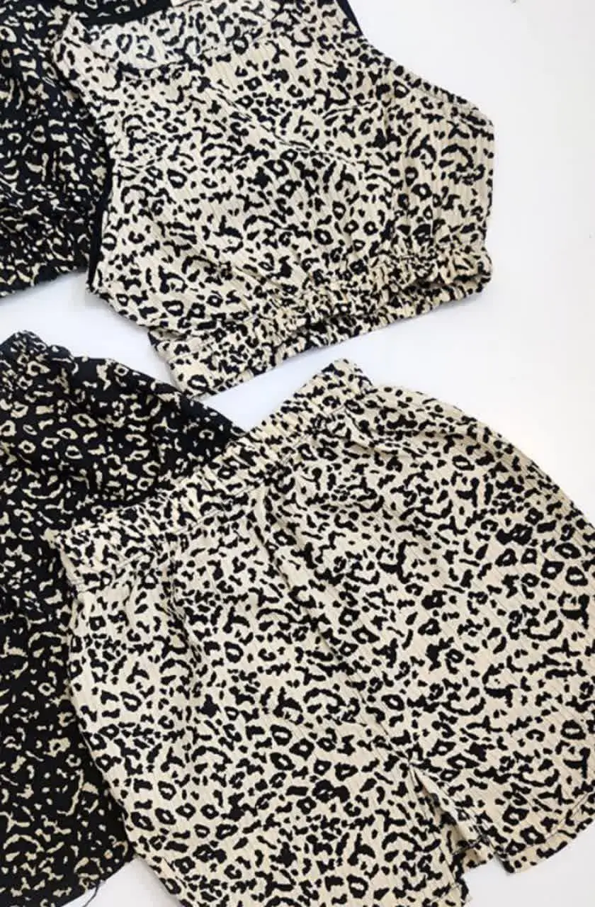 ست تاپ دامن پلنگی
