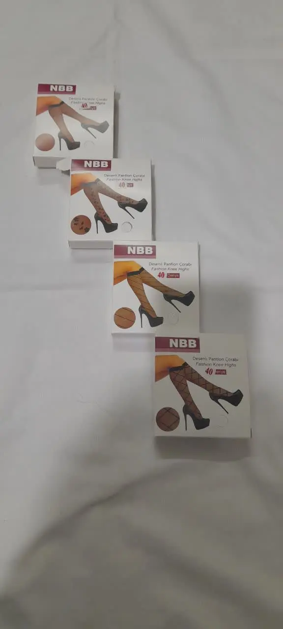 جوراب ضخیم گلدار 
