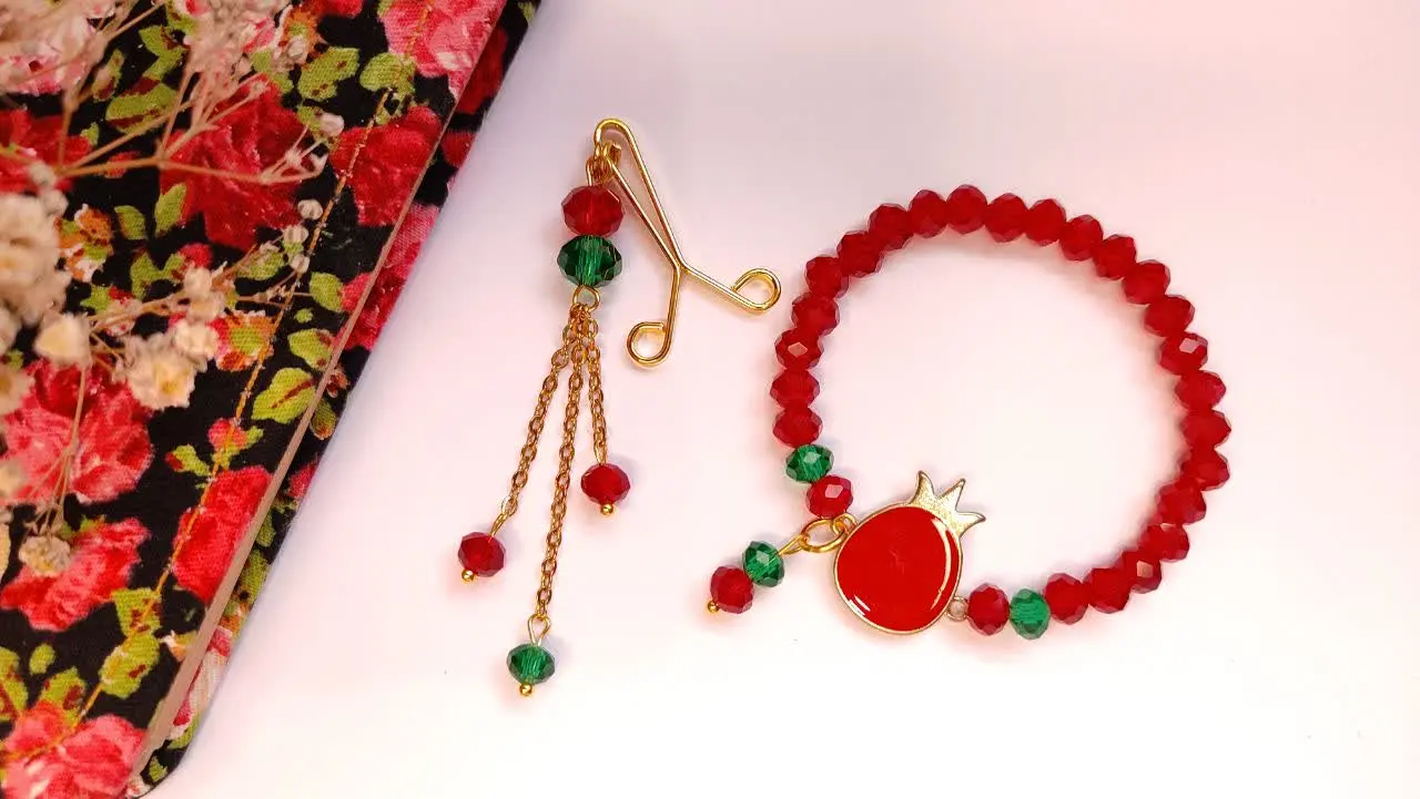 🍃🌸 ست دستبند و گیره حجاب 🌸🍃