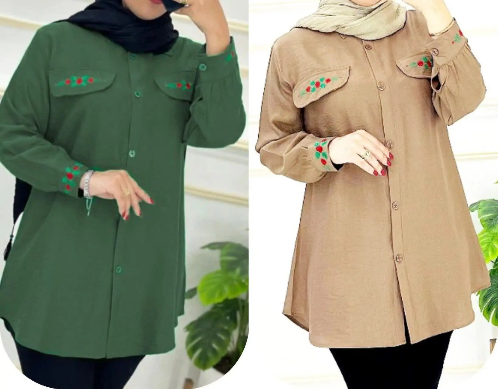 نام: شومیز مانتویی گل رز
