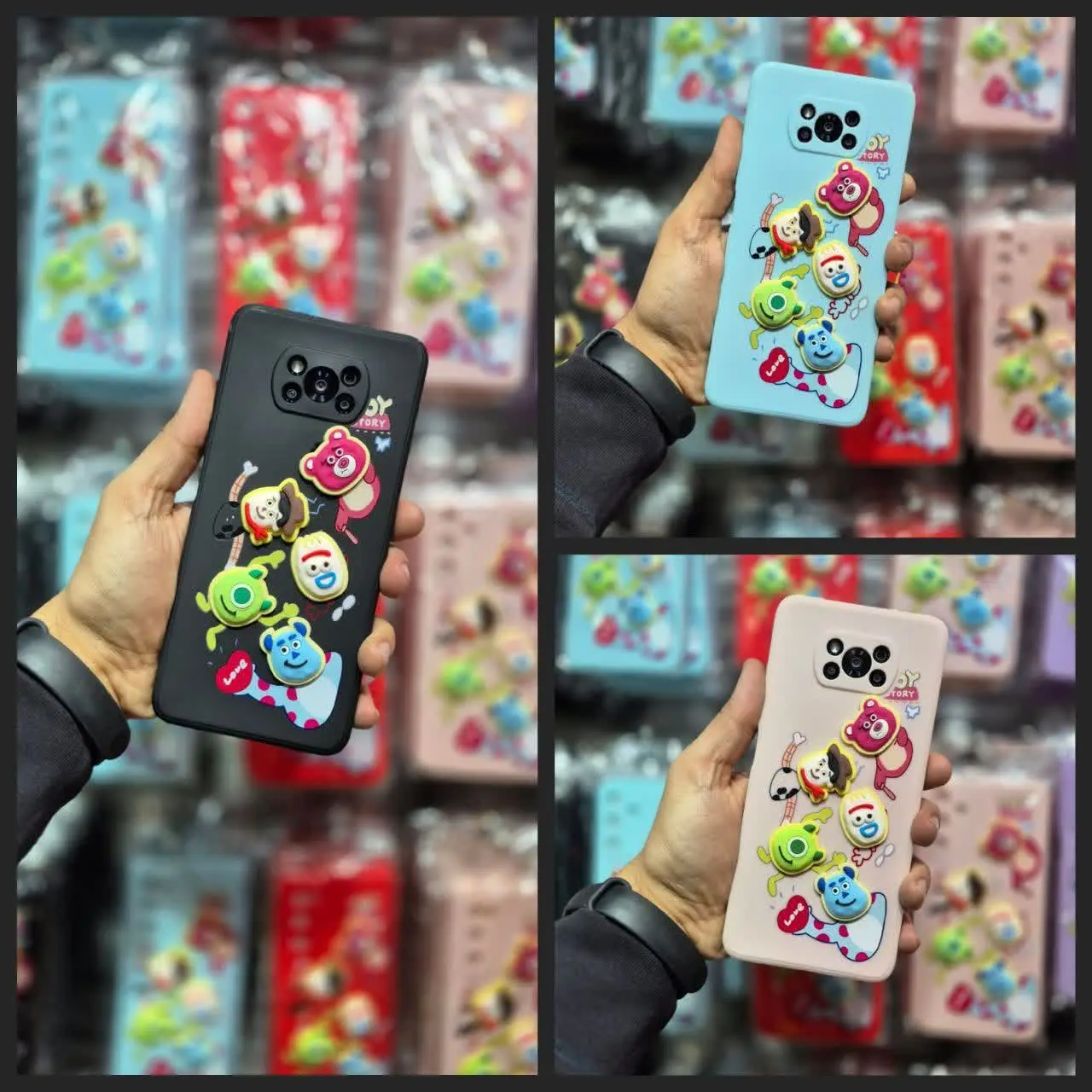📱مدل قاب: قاب ژله‌ای عروسکی رنگی مخصوص انواع #سامسونگ #شیائومی
