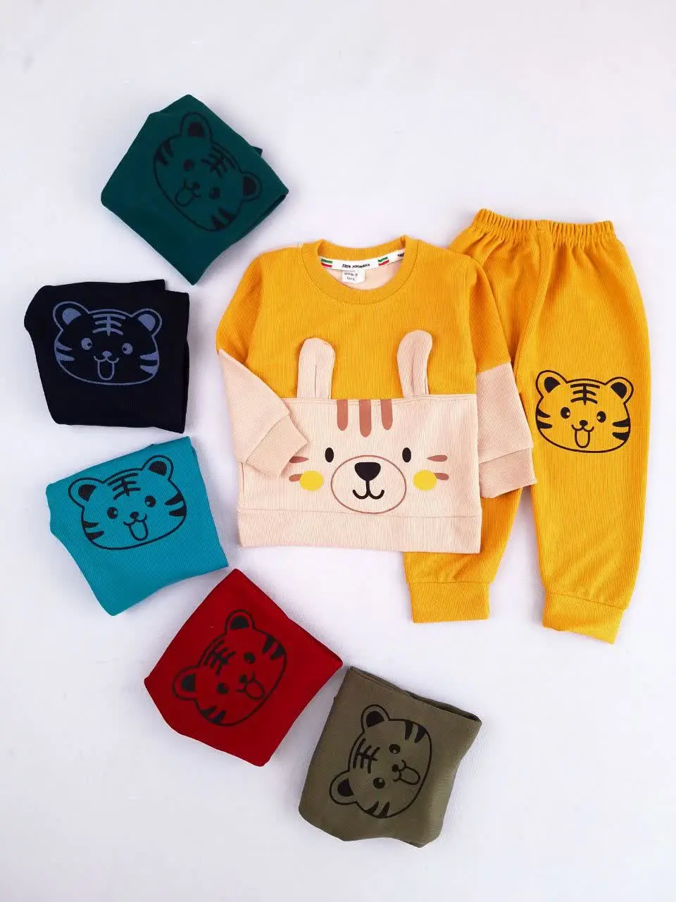 بلوز شلوار کبریتی ببر گوشدار 🐯